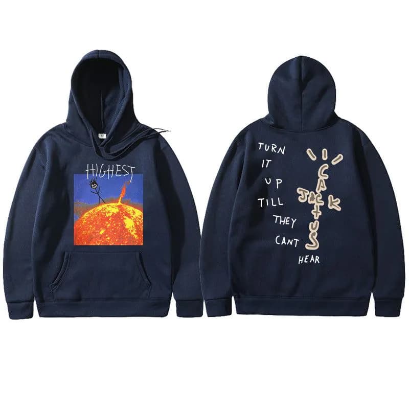 image-Travis Scott HITR Sun Hoodie Flame Sun Hoodie Men and Women