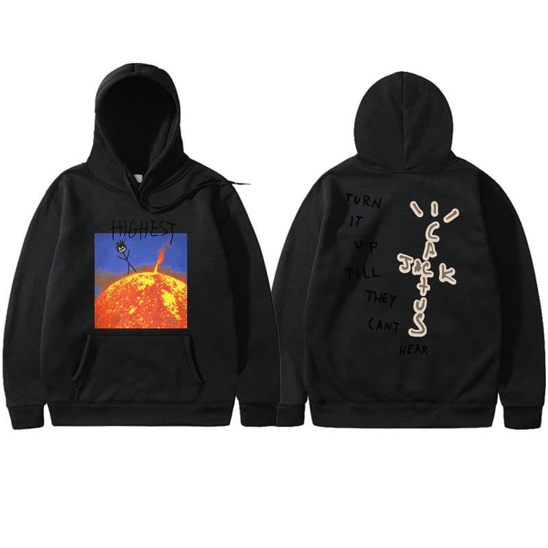 image-Travis Scott HITR Sun Hoodie Flame Sun Hoodie Men and Women