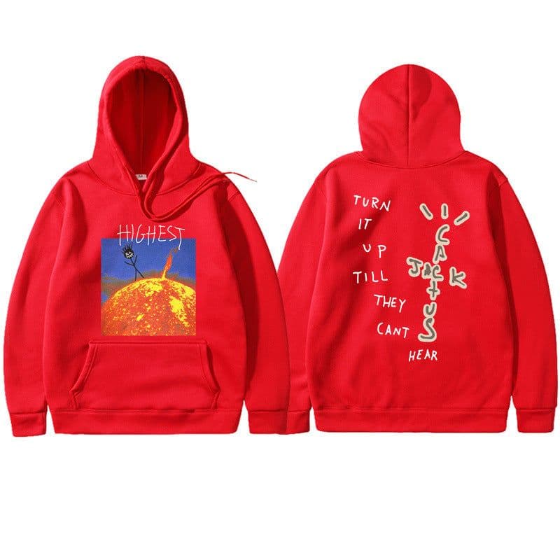 image-Travis Scott HITR Sun Hoodie Flame Sun Hoodie Men and Women