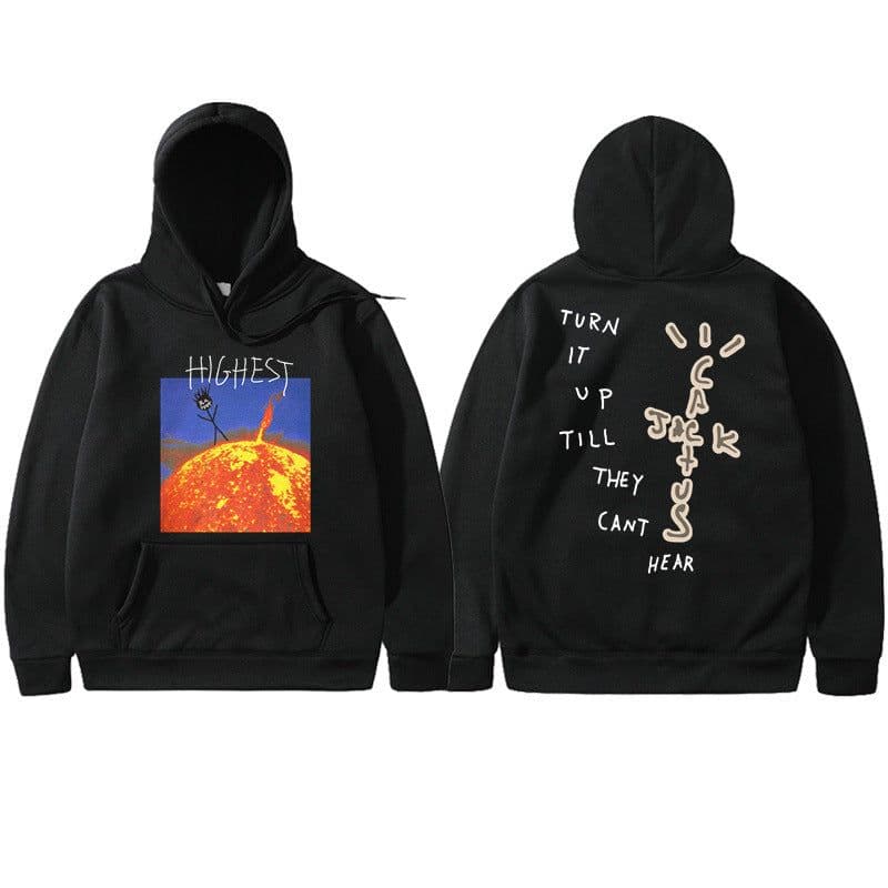 image-Travis Scott HITR Sun Hoodie Flame Sun Hoodie Men and Women