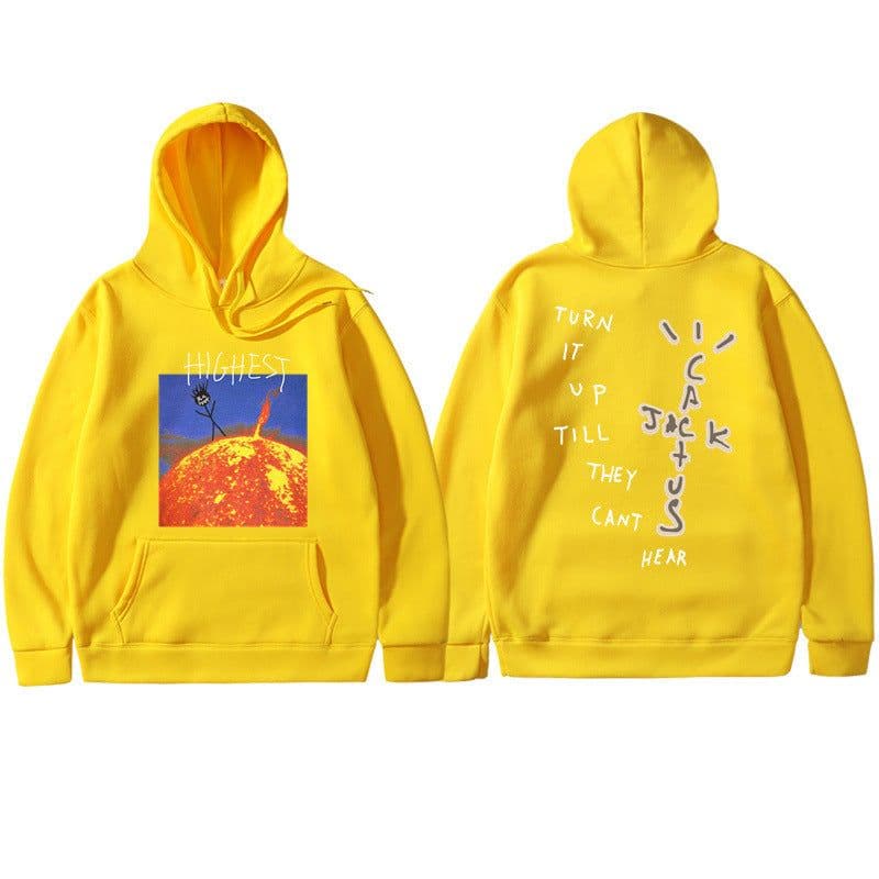 image-Travis Scott HITR Sun Hoodie Flame Sun Hoodie Men and Women