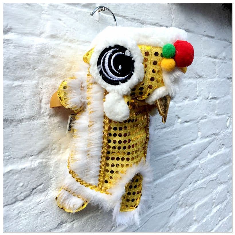 image-Pet clothes lion dance and lion dance festive red sequins full canine New Year's clothing dog winter clothing cat and dog transfiguration