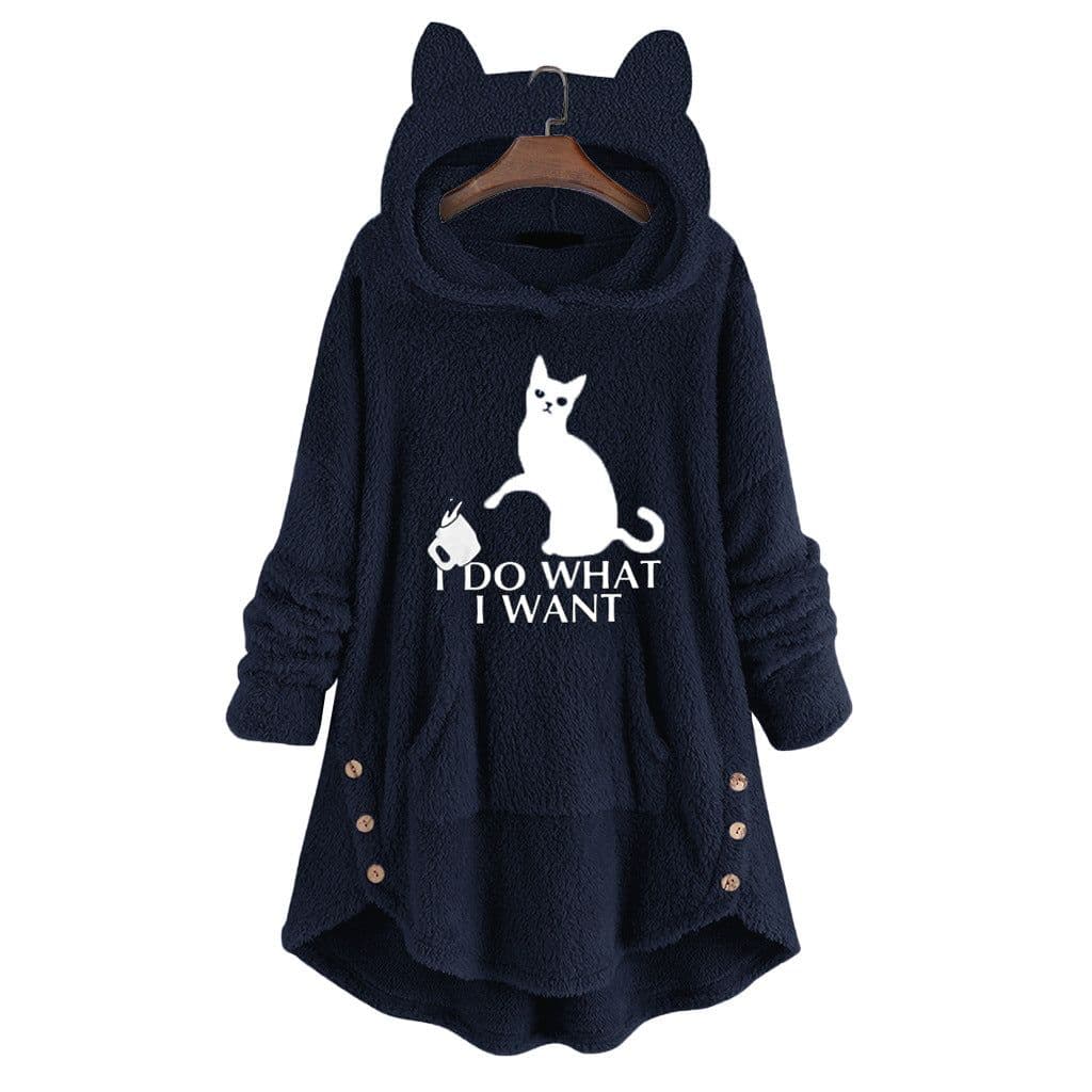 image-Cross-border European and American plus size women's 2020 autumn and winter jacket women's hooded long-sleeved pullover double-sided fleece loose sweater women