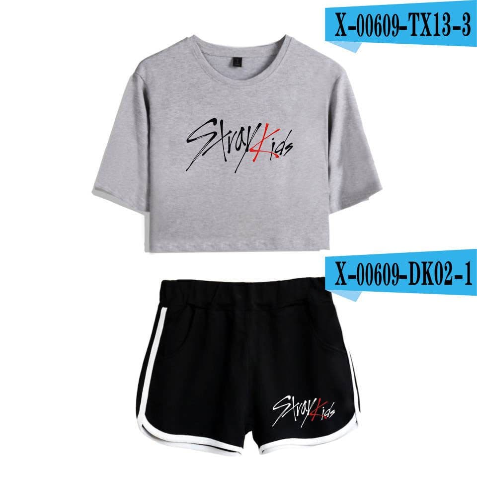 image-2019 new product sweater Korean combination trend short-sleeved umbilical suit female factory direct sales
