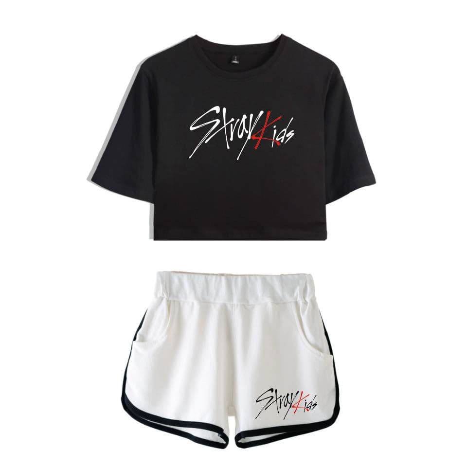 image-2019 new product sweater Korean combination trend short-sleeved umbilical suit female factory direct sales