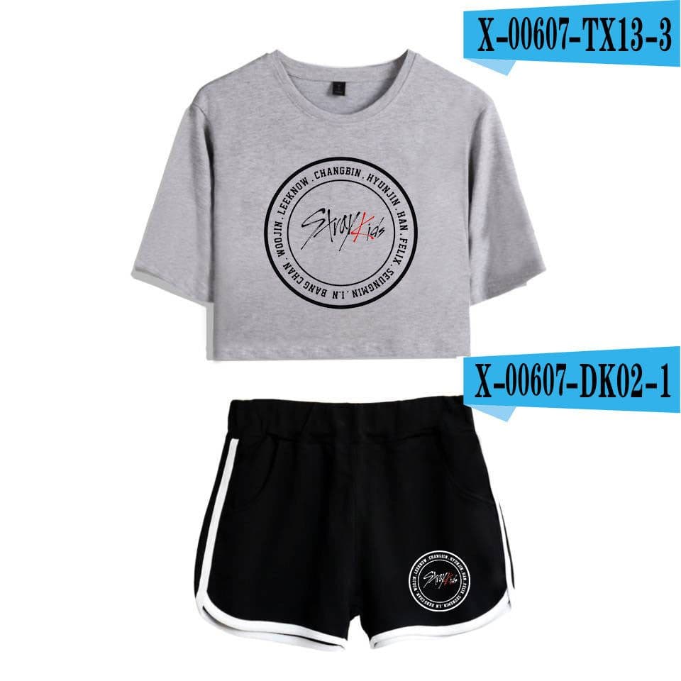 image-2019 new product sweater Korean combination trend short-sleeved umbilical suit female factory direct sales