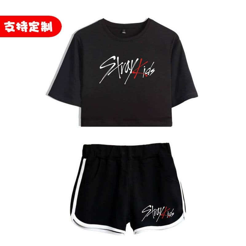 image-2019 new product sweater Korean combination trend short-sleeved umbilical suit female factory direct sales