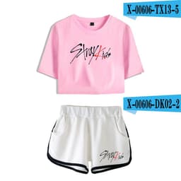 image-2019 new product sweater Korean combination trend short-sleeved umbilical suit female factory direct sales