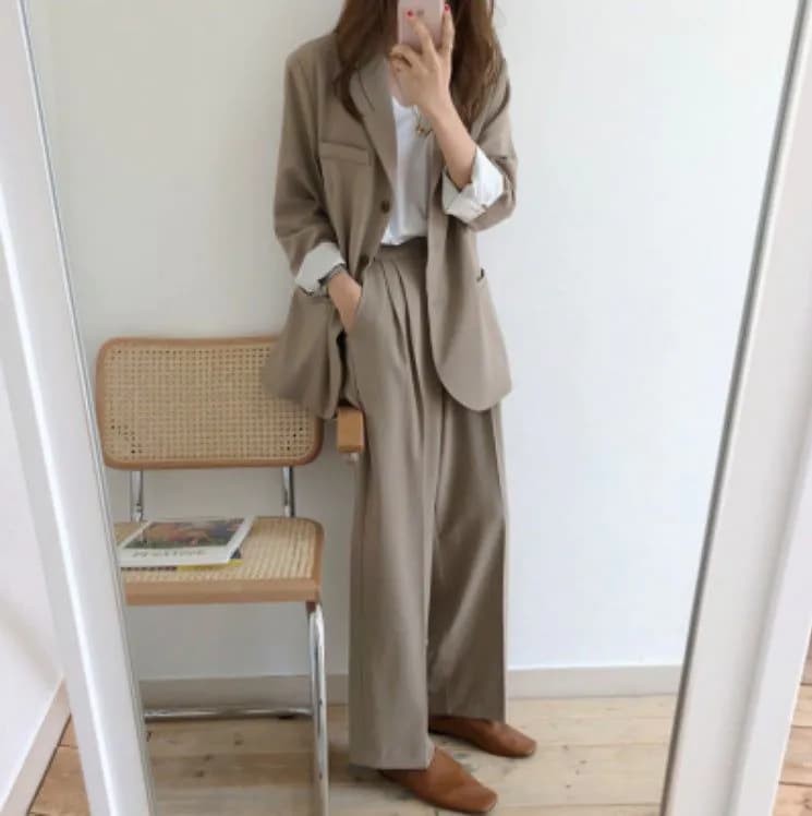 image-Small suit jacket female Korean version loose new spring and autumn new net red fashion temperament suit