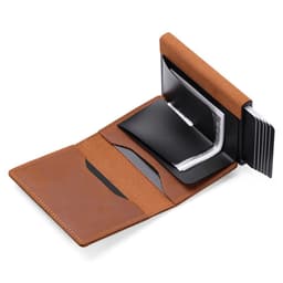 image-Amazon new magnetic buckle card holder airtag tracker card holder multifunctional men's wallet short tri-fold card holder
