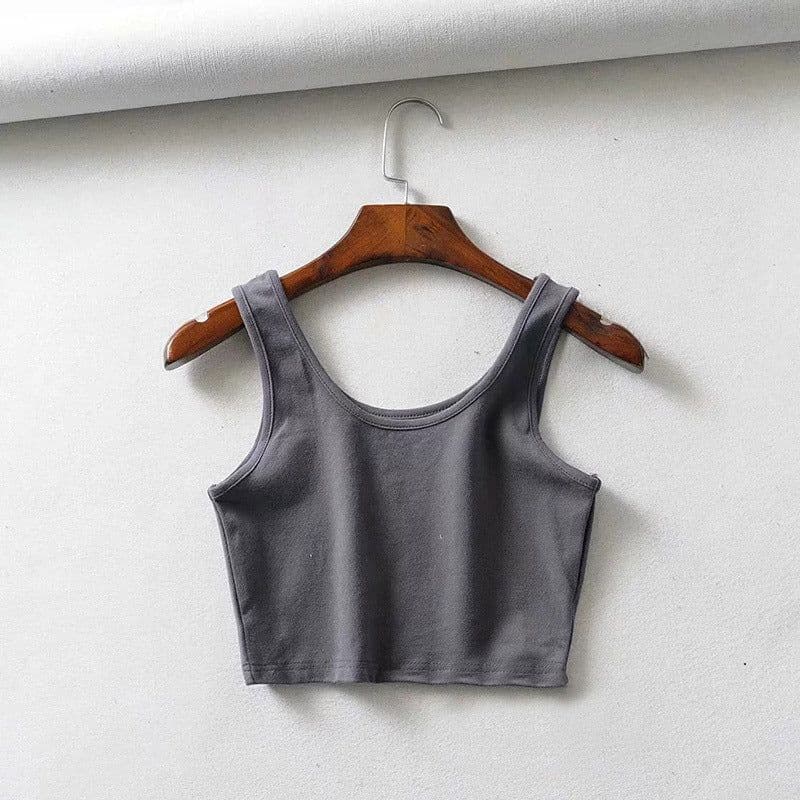 image-Sports vest women's foreign trade summer ins super fire Europe and the United States sexy U-neck slim short quick-drying fitness yoga underwear