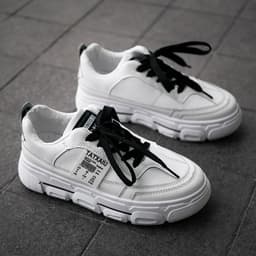 image-Thick-soled white shoes for female students, Korean version, comfortable spring 2021, new sports shoes, trendy casual daddy shoes