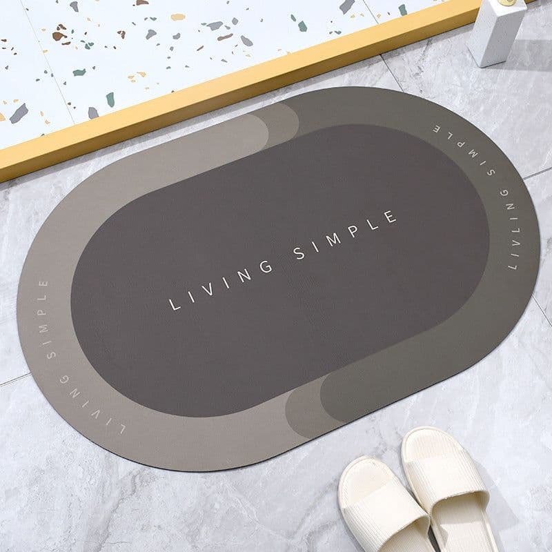 image-60x40cm Napa Skin Super Absorbent Bath Mat Quick Drying Bathroom Carpet Modern Simple Non-slip Floor Mats Home Oil-proof Kitchen