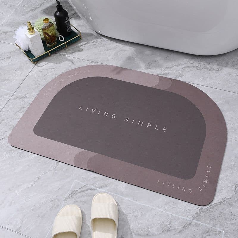 image-60x40cm Napa Skin Super Absorbent Bath Mat Quick Drying Bathroom Carpet Modern Simple Non-slip Floor Mats Home Oil-proof Kitchen