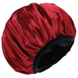 image-(MOQ=100PCS for each color)Amazon 2020 new double layer ladies shower cap waterproof satin fabric fiber absorbent fabric dry hair cap can be customized