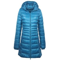 image-Cross-border women's clothing autumn and winter hooded down jackets plus size light and thin slim-fit mid-length women's jacket S-7XL