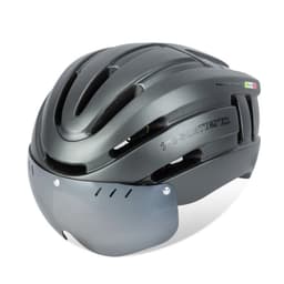 image-PROMEND mountain bike helmet and helmet integrated molding with LED warning light mountain riding equipment