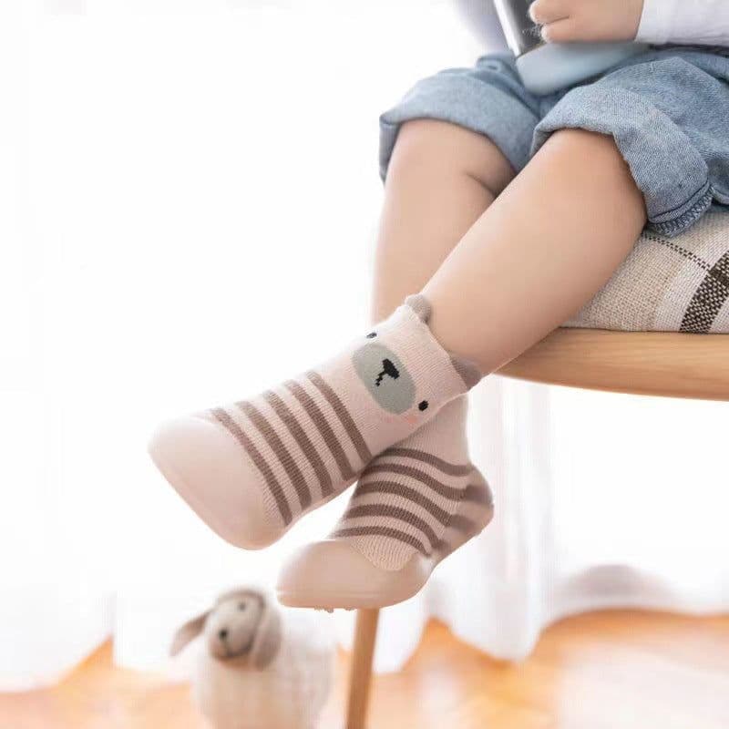 image-Baby floor socks fall/winter baby toddler shoes soft bottom terry thick socks shoes boys and girls non-slip indoor footwear