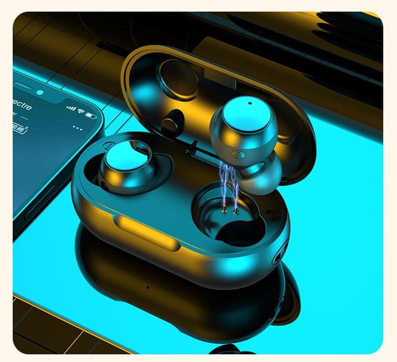 image-Cross-border new hot model TWS mini private model true wireless 5.0 Bluetooth headset binaural in-ear sports waterproof noise reduction