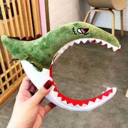 image-Cartoon plush funny doll headband headband belongs to carrot dinosaur head buckle hairpin live broadcast powder suction headband