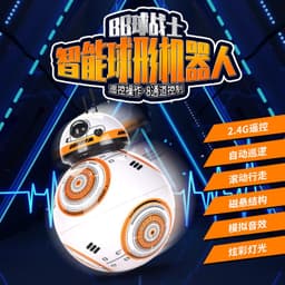 image-Manufacturer Planet War BB8 Force Intelligent Remote Control Robot Toy Dancing Rotating with Light and Music
