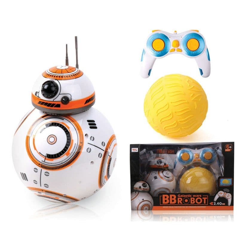 image-Manufacturer Planet War BB8 Force Intelligent Remote Control Robot Toy Dancing Rotating with Light and Music