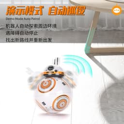 image-Manufacturer Planet War BB8 Force Intelligent Remote Control Robot Toy Dancing Rotating with Light and Music