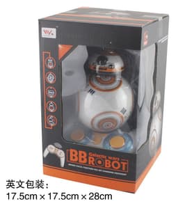 image-Manufacturer Planet War BB8 Force Intelligent Remote Control Robot Toy Dancing Rotating with Light and Music