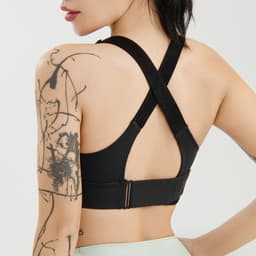 image-Velcro front zipper sports bra free adjustment vest type high-intensity shockproof large size fitness yoga underwear