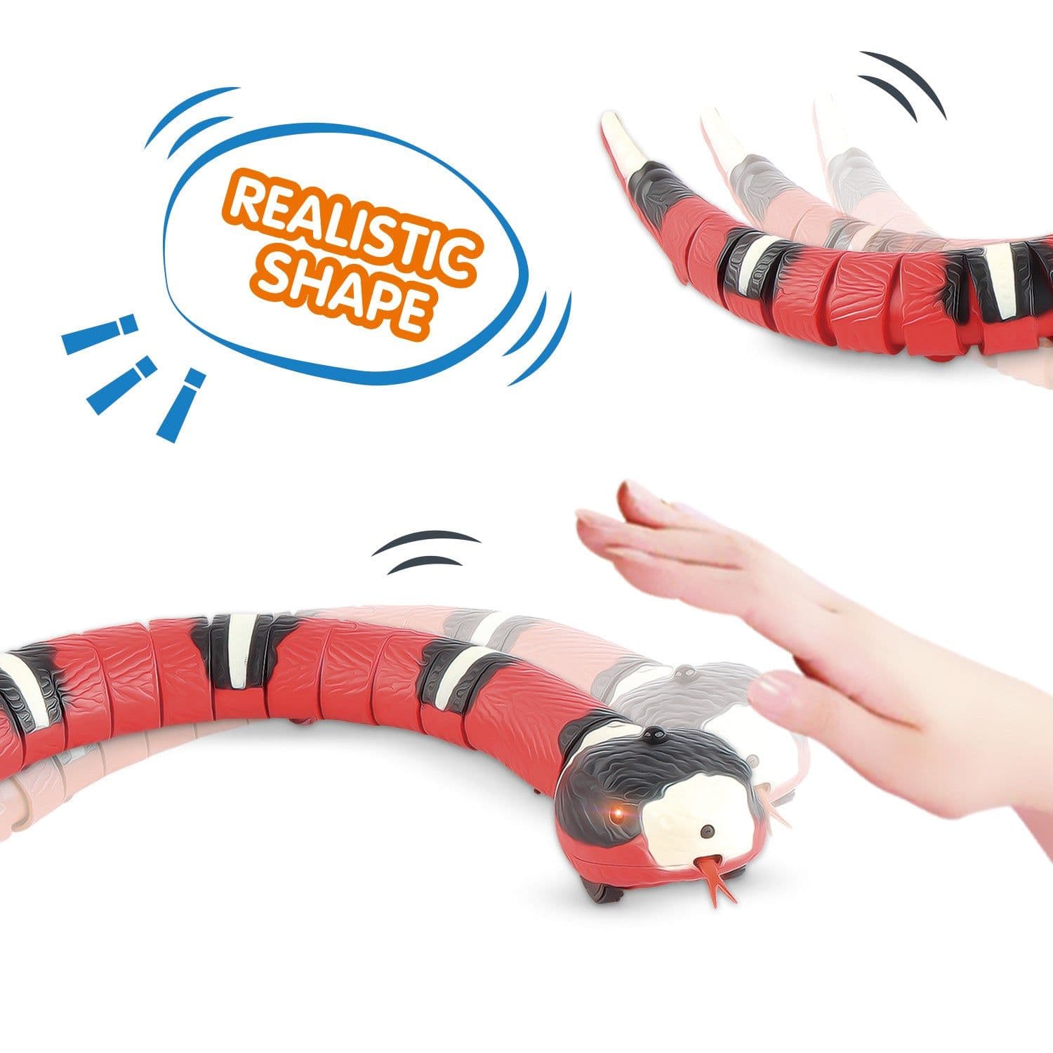 image-Tricky toy snakes, cats and dogs, children's interaction, automatic sleep, walking, electric induction snakes