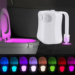image-Amazon hot sale 8 colors 16 colors human body induction toilet light hanging toilet smart creative LED night light