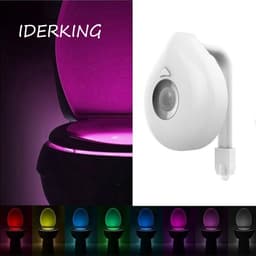image-Amazon hot sale 8 colors 16 colors human body induction toilet light hanging toilet smart creative LED night light
