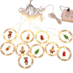 image-New Cross-border Christmas Light String Unicorn Curtain Light Christmas Cartoon Modeling Light LED Lantern Room Decoration