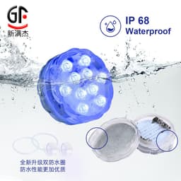 image-Manufacturer's new remote control diving light wireless underwater light double-sided suction cup waterproof swimming pool light led luminous diving light