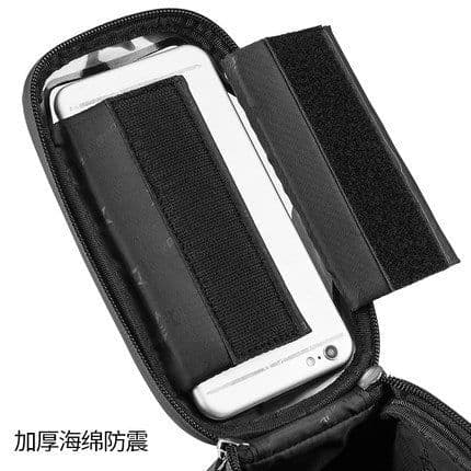 image-ROCKBROS MTB Bicycle Bike Bag 6" Touchscreen Frame Reflective Bag Cycling Top Waterproof Tube Bag Phone Case Bike Accessories