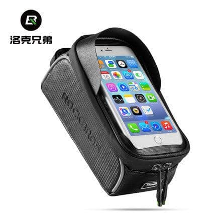 image-ROCKBROS MTB Bicycle Bike Bag 6" Touchscreen Frame Reflective Bag Cycling Top Waterproof Tube Bag Phone Case Bike Accessories
