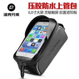 image-ROCKBROS MTB Bicycle Bike Bag 6" Touchscreen Frame Reflective Bag Cycling Top Waterproof Tube Bag Phone Case Bike Accessories