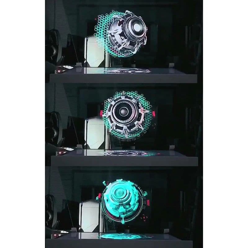 image-3D Hologram Advertising Display LED Fan Holographic Imaging 3D LED Fan light 3d Display Advertising logo Light Decoration