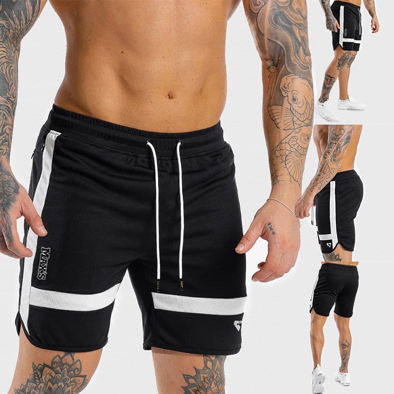 image-New fashion shorts men 2019 men's casual white shorts jogger bodybuilding Sweatpants health fitness men's clothing