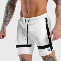 image-New fashion shorts men 2019 men's casual white shorts jogger bodybuilding Sweatpants health fitness men's clothing