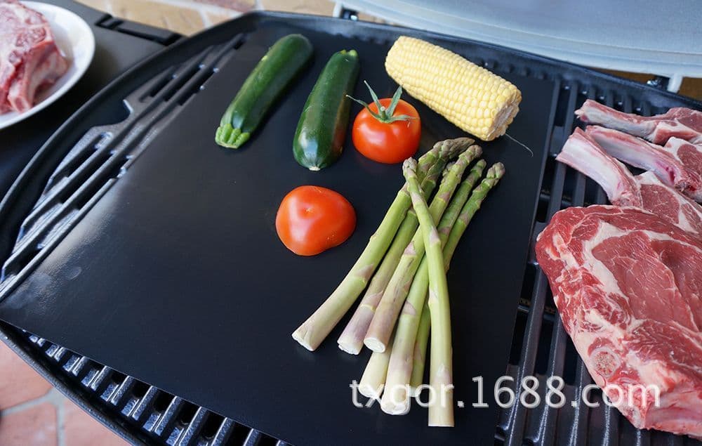 image-PTFE Non-stick BBQ Grill Mat Barbecue Baking Liners Reusable Teflon Cooking Sheets 40 * 30cm Cooking Too