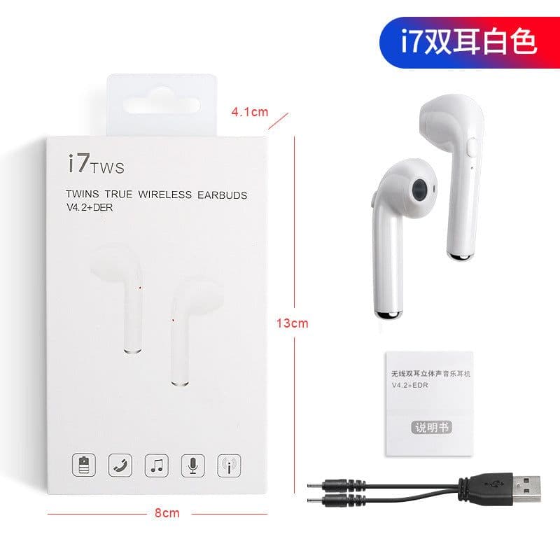 image-in-ear for I7 i7s tws Bluetooth Earphone Earbuds Headset wireless headphone With Mic For iphone xiaomi huawei with charging box