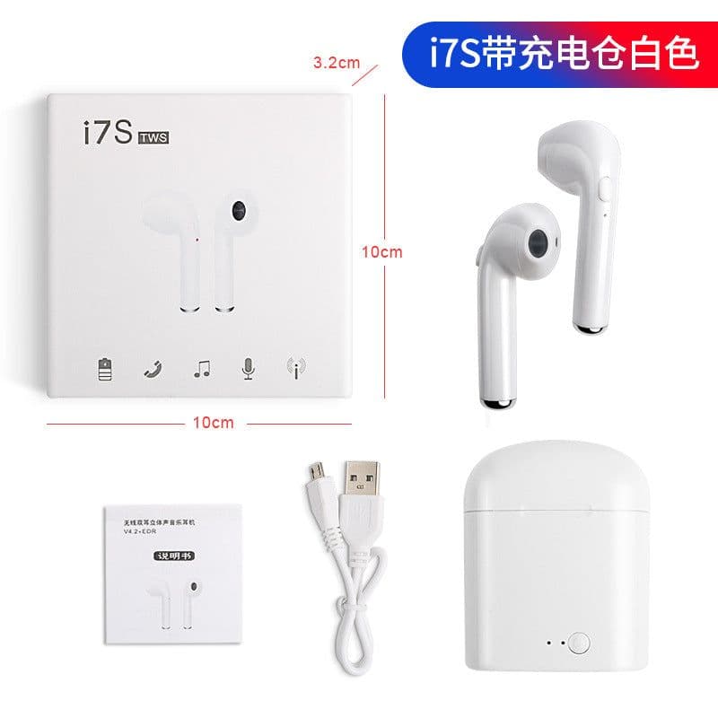 image-in-ear for I7 i7s tws Bluetooth Earphone Earbuds Headset wireless headphone With Mic For iphone xiaomi huawei with charging box