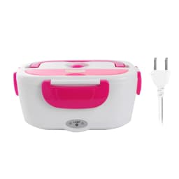 image-Portable Electric Lunch Box One-piece Separated Office School Bento Lunchbox Kids Heated Lunch Box Food Container Warmer A Spoon