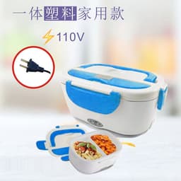 image-Portable Electric Lunch Box One-piece Separated Office School Bento Lunchbox Kids Heated Lunch Box Food Container Warmer A Spoon