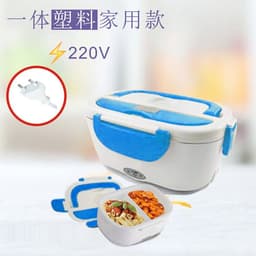 image-Portable Electric Lunch Box One-piece Separated Office School Bento Lunchbox Kids Heated Lunch Box Food Container Warmer A Spoon