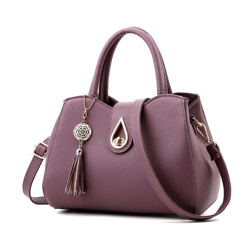 image-Women Handbag Bag Ladies Tassel High Quality PU Leather Totes Bags Brief Women Shoulder Bag Ladies Bags
