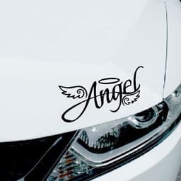 image-Angel Wings Reflective Sticker Angel Personalized Car Sticker Romantic Funny Car Sticker Light Eyebrow Sticker Car Rear Sticker