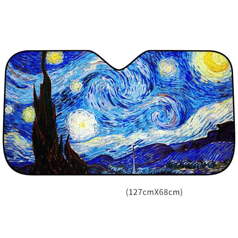 image-Car Sunshade Car With Cartoon Sunshade Front Folding Heat Insulation Film Bubble Aluminum Foil Sunshade