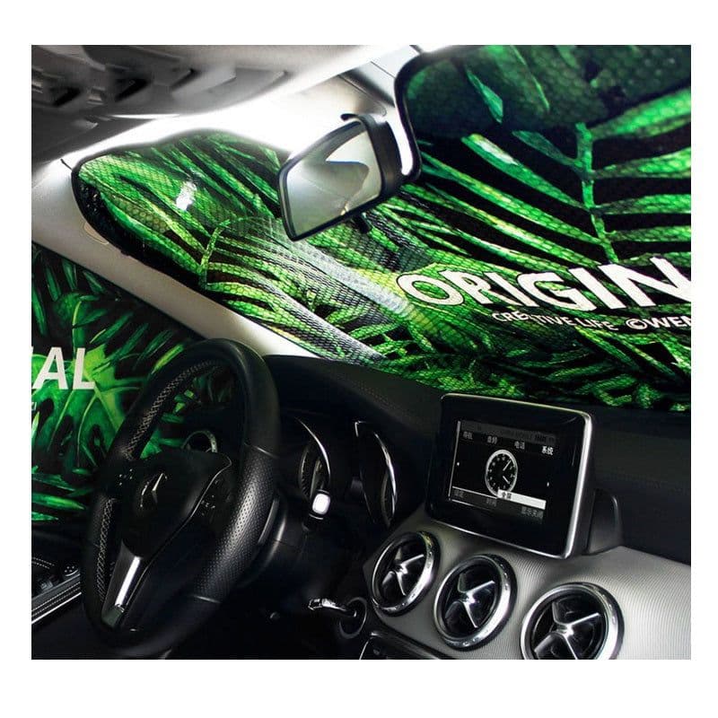 image-Car Sunshade Car With Cartoon Sunshade Front Folding Heat Insulation Film Bubble Aluminum Foil Sunshade